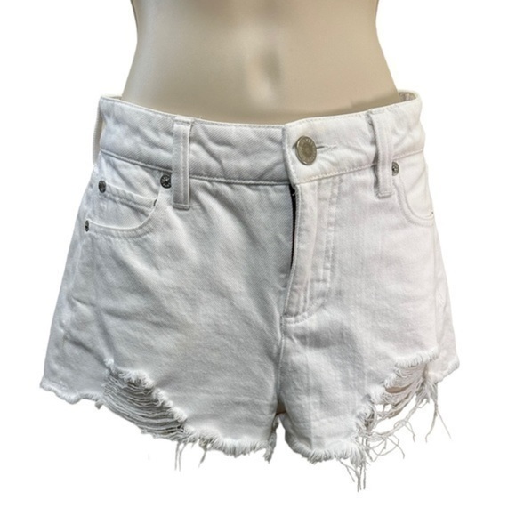 Alice + Olivia White Jean Shorts - Picture 7 of 12